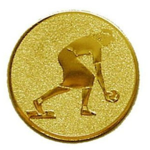 Érembetét 038 arany színű átm.:25 mm - Bowling nő