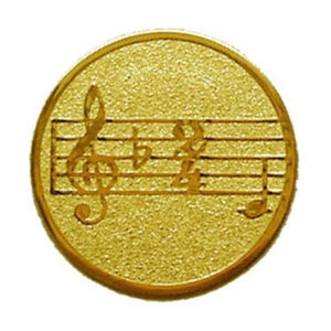 Érembetét 047 arany színű átm.:25 mm - Zene
