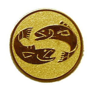 Érembetét 061 arany színű átm.:25 mm - Halak