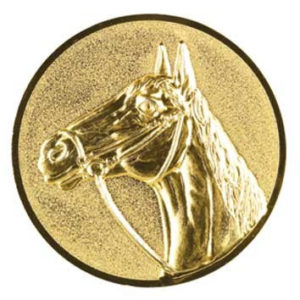 Érembetét 067 arany színű átm.:25 mm - Ló
