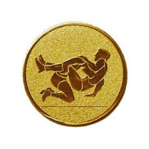 Érembetét 080 arany színű átm.:25 mm - Birkózás