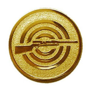 Érembetét 090 arany színű átm.:25 mm - Lövészet