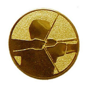 Érembetét 091 arany színű átm.:25 mm - Íjászat