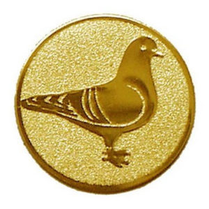 Érembetét 101 arany színű átm.:25 mm - Galamb