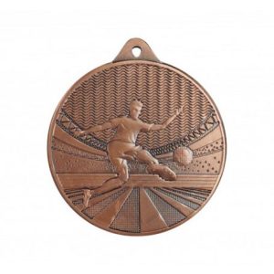 Érem M395 bronz színű, futball, átm.:50mm